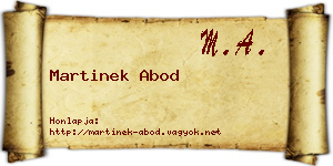 Martinek Abod névjegykártya